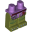 Набор LEGO Legs and Medium Lavender Hips with Medium Lavender Loincloth and White Claws Print, Оливковый