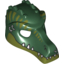 Набор LEGO Minifig Mask Chima Crocodile with Teeth, Earrings and Olive Green Stripes Print, Темно-зеленый