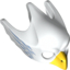 Набор LEGO Minifig Mask - Eagle with Yellow Beak and Medium Blue Feathers Print, Белый