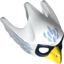 Набор LEGO Minifig Headgear Mask Bird [Eagle] with Yellow Beak, Medium Blue Feathers and Black Eye Circles Print, Белый