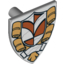 Набор LEGO Minifig Shield - Triangular with Town Hall Print, Светлый сине-серый
