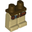 Набор LEGO Legs and Dark Brown Hips with Belt and Pocket Print, Tan