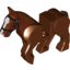 Набор LEGO Horse, Moveable Legs with Black Bridle and White Blaze Print, Красно-коричневый