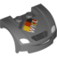 Набор LEGO Vehicle Mudguard 3 x 4 x 1 2/3 Curved Front with Headlights, Grille and Smile Print (Max Schnell) (9485), Темный сине-серый