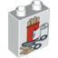 Набор LEGO Duplo Brick 1 x 2 x 2 with Scissors, Bandages and Tongue Depressors Print, Белый