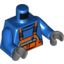Набор LEGO Torso Overalls with Pen in Pocket and Safety Stripe, Shirt Print / Blue Arms / Dark Bluish Gray Hands, Голубой