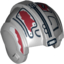 Набор LEGO Minifig Helmet SW Rebel Pilot with Dark Red Markings Print, Светлый сине-серый