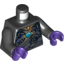 Набор LEGO Torso Chima Raven Armour with Chi Orb Print / Black Arms / Dark Purple Hands, Черный