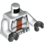 Набор LEGO Torso Republic Trooper Armour with Orange Stripe Print / White Arms / Black Hands, Белый