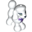 Набор LEGO Dog Poodle with Purple Bow, Blue Eyes, Black Nose and Mouth Print, Белый