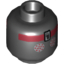Набор LEGO Minifig Head Alien with Silver Eyes with Red Dots and Dark Red Headband Print [Hollow Stud], Черный