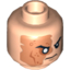 Набор LEGO Minifig Head Male Right Eye Scarred Area and No Pupil, Angry Print (Schredder) [Hollow Stud], Light Flesh