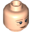 Набор LEGO Minifig Head Dual Sided Female Dark Orange Eyebrows, Freckles, Closed Mouth Smile / Open Mouth Scowl Print [Hollow Stud], Light Flesh