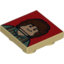 Набор LEGO Tile Special 2 x 2 Inverted with Frodo Baggins on Red Background Print, Tan