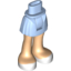Набор LEGO Friends Hips and Pleated Bright Light Blue Skirt, Light Flesh Legs and White Shoes Print, Bright Light Blue