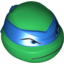 Набор LEGO Minifig Head Modified Ninja Turtle with Blue Mask and Frown Print (Leonardo), Зеленый