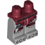 Набор LEGO Legs and Dark Red Hips with Dark Red Loincloth, Fur Tail Charm and Claws Print, Светлый сине-серый