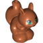 Набор LEGO Squirrel with Blue/Green Eyes Print, Темно-оранжевый