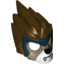 Набор LEGO Minifig Mask Chima Lion with Dark Tan Face and Dark Blue Headpiece with Gold Circles Print, Темно-коричневый