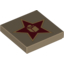 Набор LEGO Tile  2 x  2 with Gold Star with Brick in Center Print, Dark Tan