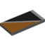 Набор LEGO Tile  2 x  4 with Orange Triangle at Upper Left of Diagonal White Line Print, Черный