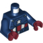 Набор LEGO Torso Armor with White Star on Chest Print / Dark Blue Arms / Dark Red Hands, Темно-синий