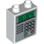 Набор LEGO Duplo, Brick 1 x 2 x 2 with Key Pad and '51337' Display Print, Белый