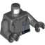 Набор LEGO Torso SW Imperial Officer 1 with Black Belt Print / Dark Bluish Gray Arms / Black Hands, Темный сине-серый