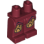 Набор LEGO Legs and Hips with Iron Man Gold Knee Plates Print 1, Темно-красный