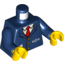 Набор LEGO Torso Train with Logo, Three Gold Buttons, Red Tie, Pencil &amp, Темно-синий