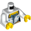 Набор LEGO Torso Pirate Female Corset and Medium Blue Ribbon Print / White Arms / Yellow Hands, Белый