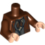 Набор LEGO Torso PotC Jacket over Vest with Buttons and Dark Brown Scarf Print / Reddish Brown Arms / Light Flesh Hands, Красно-коричневый