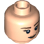 Набор LEGO Minifig Head Dual Sided Female Mermaid with Dark Brown Eyebrows and Dimple / Bared Teeth and Gills Print [Blocked Open Stud], Light Flesh