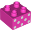 Набор LEGO DUPLO BRICK 2X2 NO. 5, Темно-розовый
