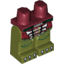 Набор LEGO Legs and Dark Red Hips with Dark Red Loincloth, White Bones and White Claws Print, Оливковый