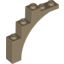 Набор LEGO Brick Arch 1 x 5 x 4 - Irregular Bow, Reinforced Underside, Dark Tan