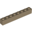 Набор LEGO Brick 1 x 8, Dark Tan