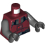 Набор LEGO Torso Sith Trooper Armour with Black and Silver Print / Dark Bluish Gray Arms / Black Hands, Темно-красный