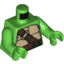 Набор LEGO Torso Turtle Shell with Dark Brown Horizontal and Diagonal Belt with Gold Ring Print / Bright Green Arms / Bright Green Hands, Ярко-зеленый