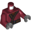 Набор LEGO Torso Kimono with Brown Belt and Reddish Brown Fur Print / Dark Red Arms / Dark Bluish Gray Hands, Темно-красный