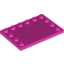 Набор LEGO Tile Special 4 x 6 with Studs on Edges, Темно-розовый