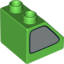 Набор LEGO DUPLO ROOF TILE 2X2X1 1/2 NO. 2, Ярко-зеленый