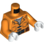 Набор LEGO Torso Batman Prisoner Jumpsuit with Belt and Pockets and 'INMATE 109370' on Reverse Print / Orange Arms / White Hands, Оранжевый