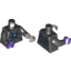 Набор LEGO Torso Chi Armour with Dark Bluish Gray Belts, Star and Blue Chi Jewel Print / Black Arms / Dark Purple Hand Right / Flat Silver Hook Left, Черный