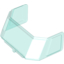 Набор LEGO Glass for Windscreen 4 x 6 x 4 Cab with Hinge [Fits 45406], Trans-Light Blue