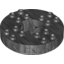 Набор LEGO Turntable 6 x 6 Round Flat Silver Base Serrated with Pearl Dark Gray Top with Hollow Studs and Gold, Red and Black Print (Ninjago Spinner), Pearl Dark Gray