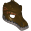 Набор LEGO Minifig Mask Chima Crocodile with Silver Lower Jaw Print, Темно-коричневый