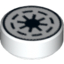 Набор LEGO Tile Round 1 x 1 with SW Republic Print, Белый