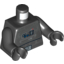 Набор LEGO Torso TIE Pilot Flight Suit with Back Print / Black Arms / Black Hands, Черный