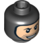 Набор LEGO Minifig Head Balaclava with Face Hole, Stubble and Rakish Smile Print [Blocked Open Stud], Черный
